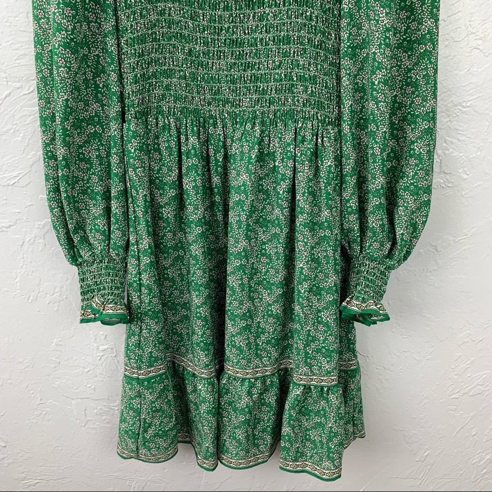 NWT Max Studio Floral Long Sleeve Smocked Dress XS - Picture 6 of 10